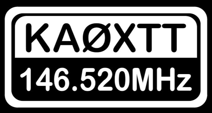 Ham radio callsign and calling frequency decals